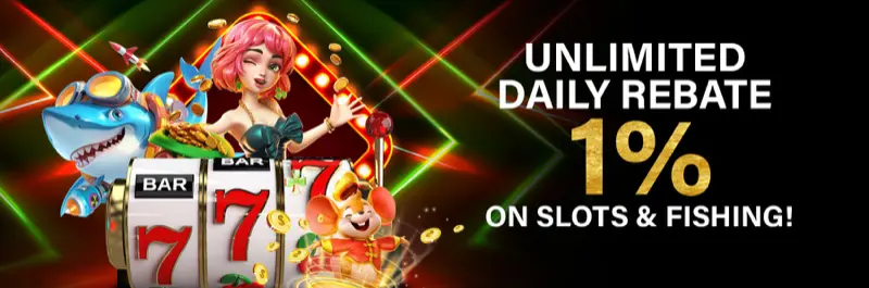 E2Bet Hong Kong unlimited daily rebate — 1% back on slots and fishing games