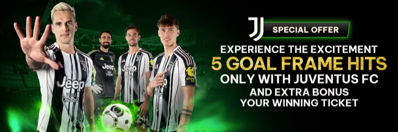 E2Bet Hong Kong Juventus FC promo — 5 goal frame hits unlock extra bonus