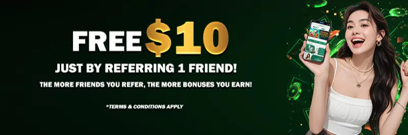 E2Bet Cambodia refer a friend bonus — get 10 USD free for every friend you invite
