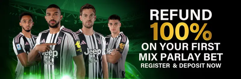 E2Bet Cambodia 100% refund promo on your first mix parlay bet for new players