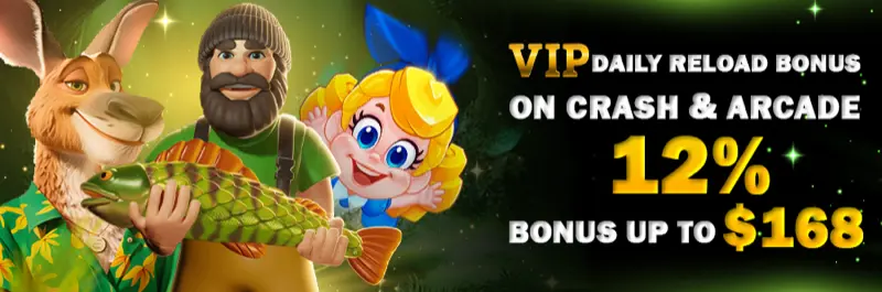 E2Bet Cambodia VIP daily reload bonus — 12% extra on crash and arcade games