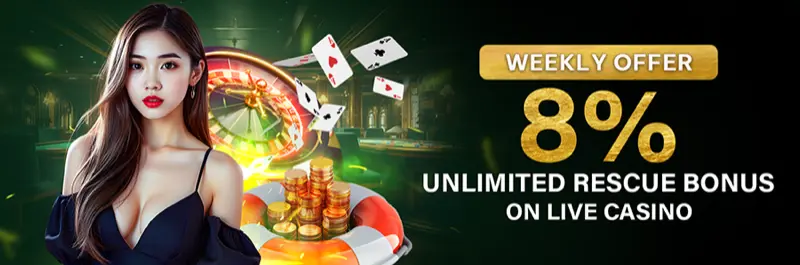 E2Bet Malaysia weekly rescue — 8% unlimited cashback on live casino losses