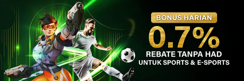 E2Bet Malaysia bonus harian: rebat 0.7% tanpa had untuk pertaruhan sukan dan e-sukan