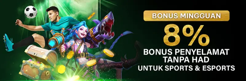E2Bet Malaysia bonus mingguan: bonus rescue 8% tanpa had untuk pertaruhan sukan dan e-sukan