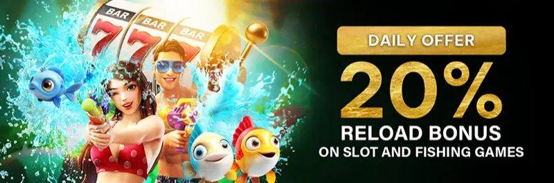 E2Bet Philippines daily 20% reload bonus on slot and fishing games for GCash players