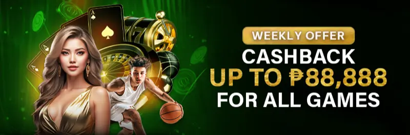 E2Bet Philippines weekly cashback promo up to P88,888 for all casino and sports games