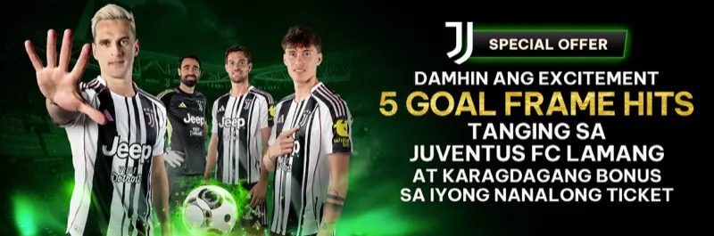 E2Bet Philippines Juventus FC 5 goal bonus promo — panalo agad sa online football betting