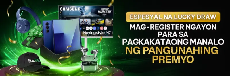 E2Bet Philippines lucky draw — mag-register para manalo ng Samsung grand prize raffle